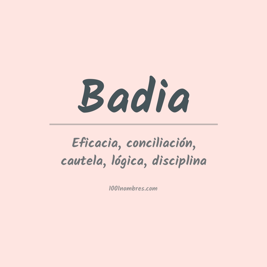 Significado del nombre Badia