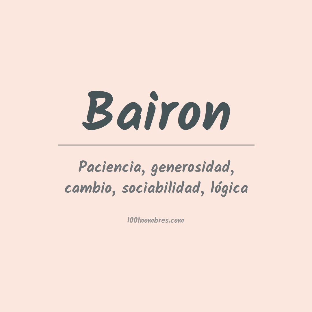 Significado del nombre Bairon