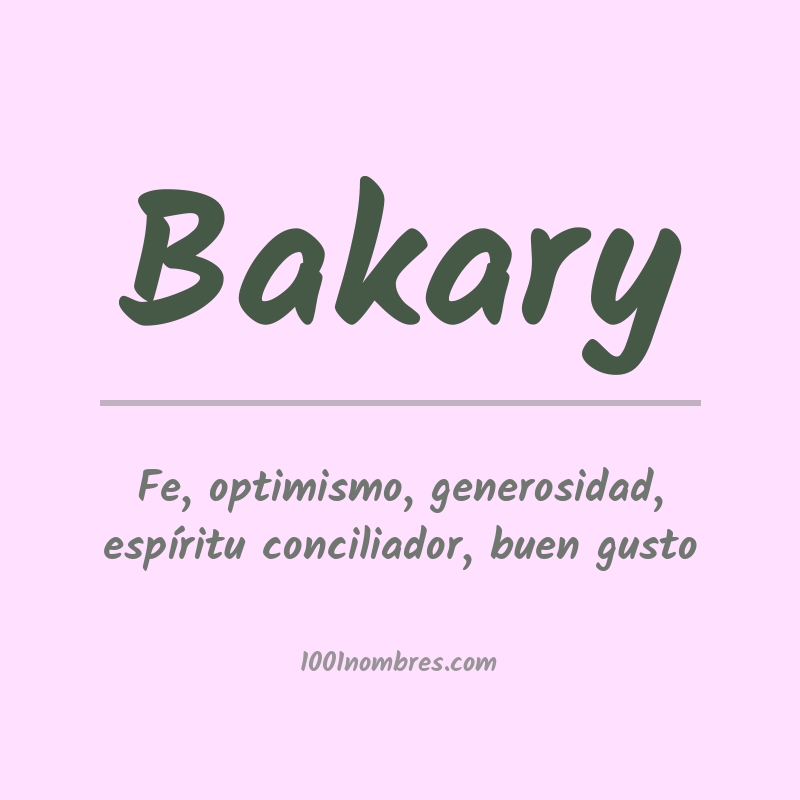 Significado del nombre Bakary