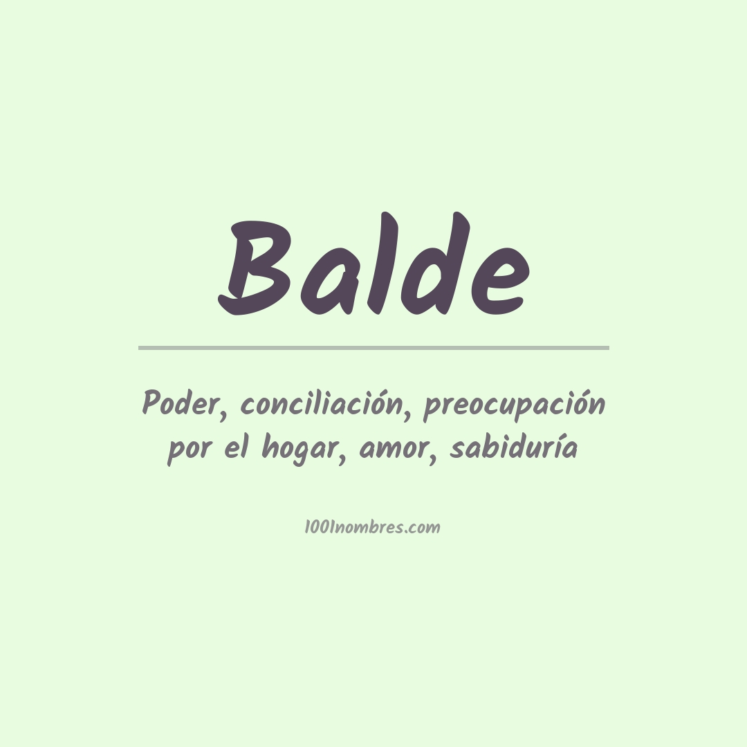 Significado del nombre Balde