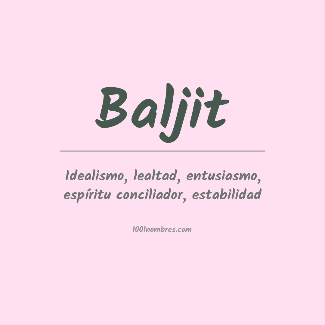 Significado del nombre Baljit