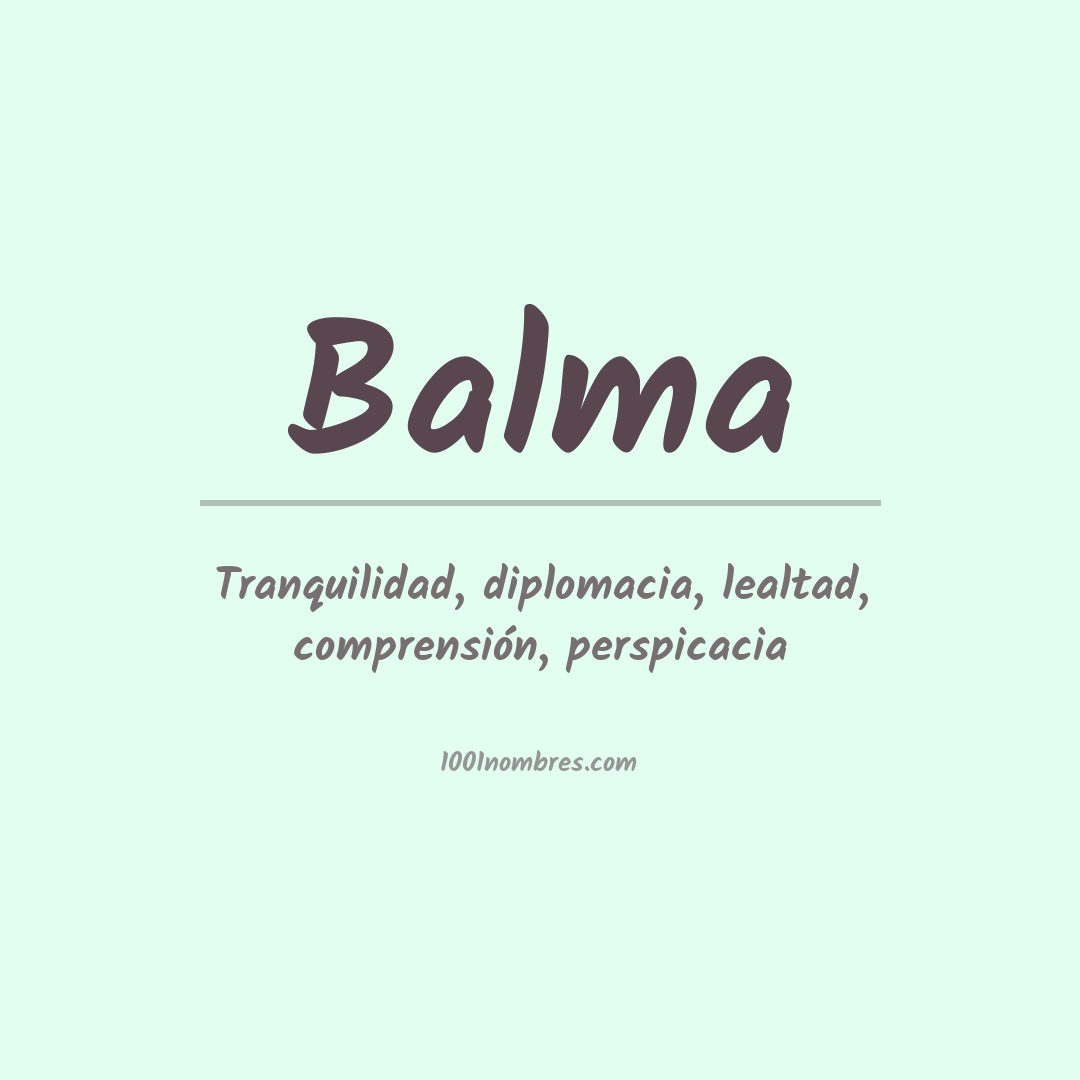 Significado del nombre Balma