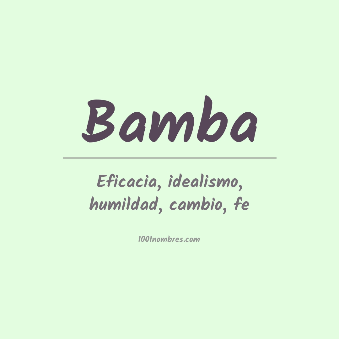 Significado del nombre Bamba