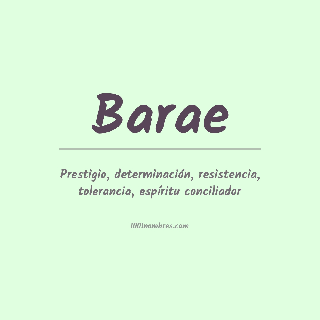 Significado del nombre Barae Significado del nombre Barae
