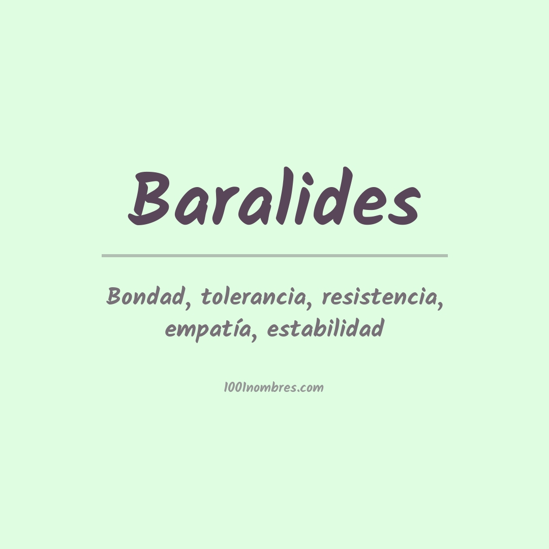 Significado del nombre Baralides Significado del nombre Baralides
