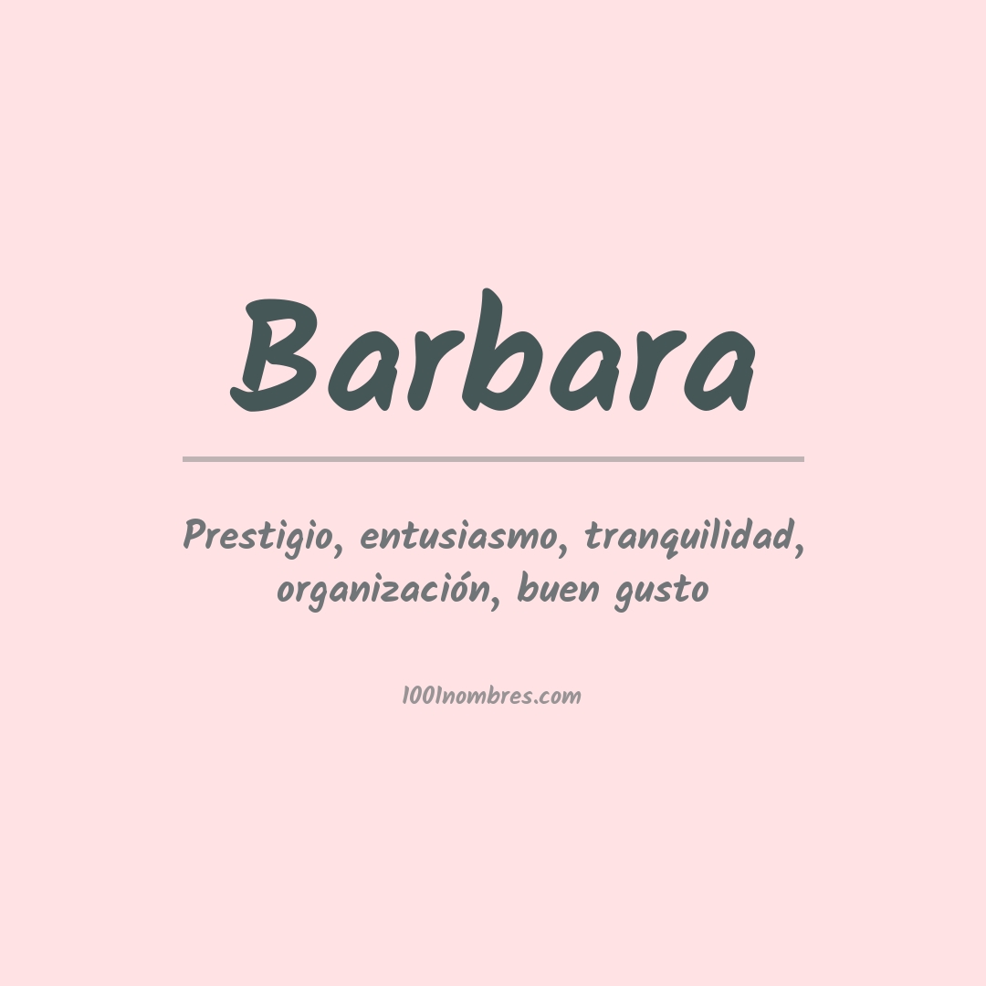 Significado del nombre Barbara