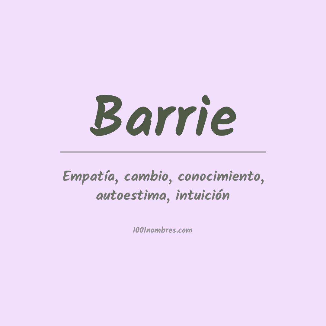 Significado del nombre Barrie
