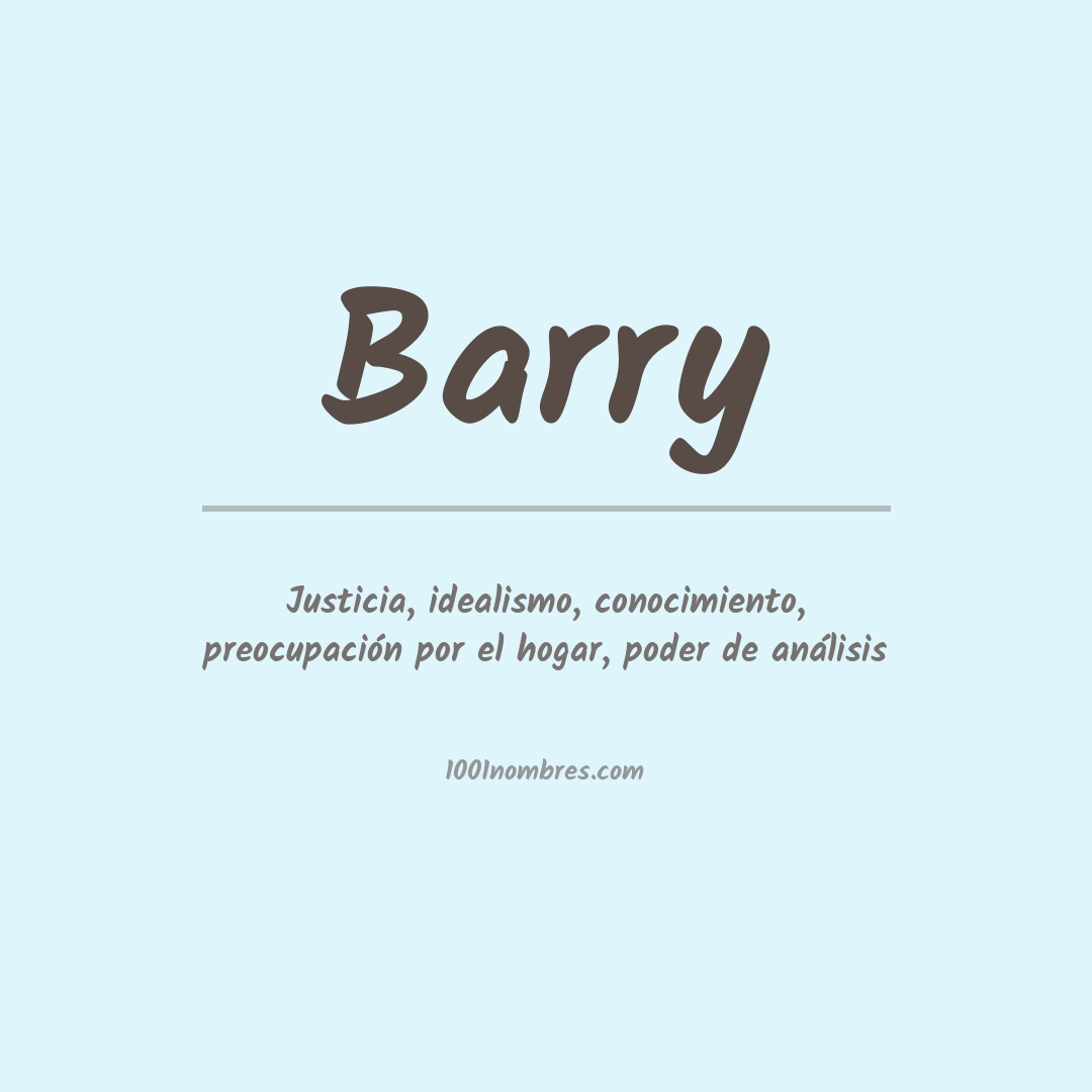 Significado del nombre Barry