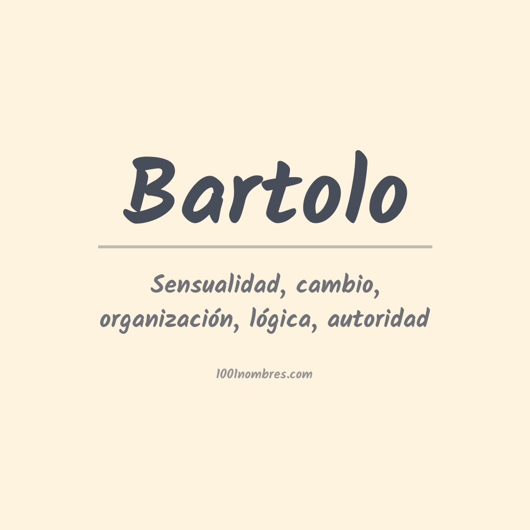 Significado del nombre Bartolo