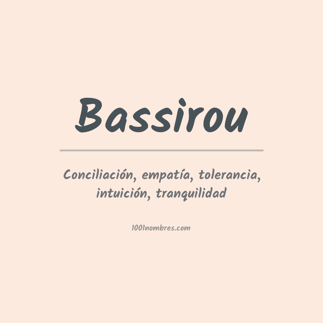 Significado del nombre Bassirou Significado del nombre Bassirou
