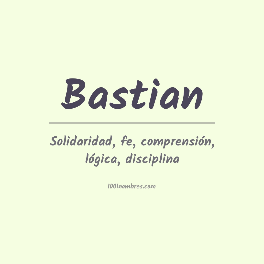 Significado del nombre Bastian