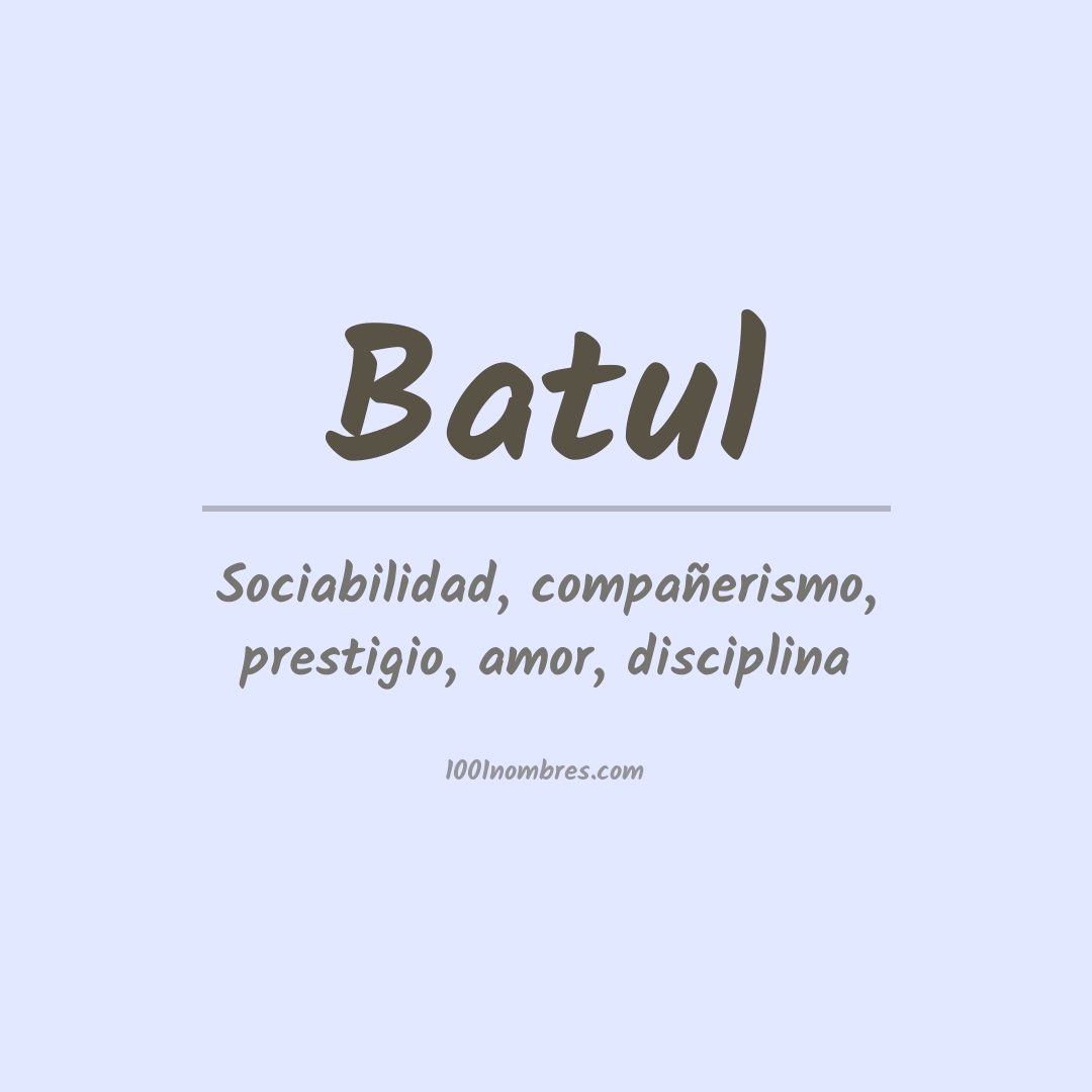 Significado del nombre Batul