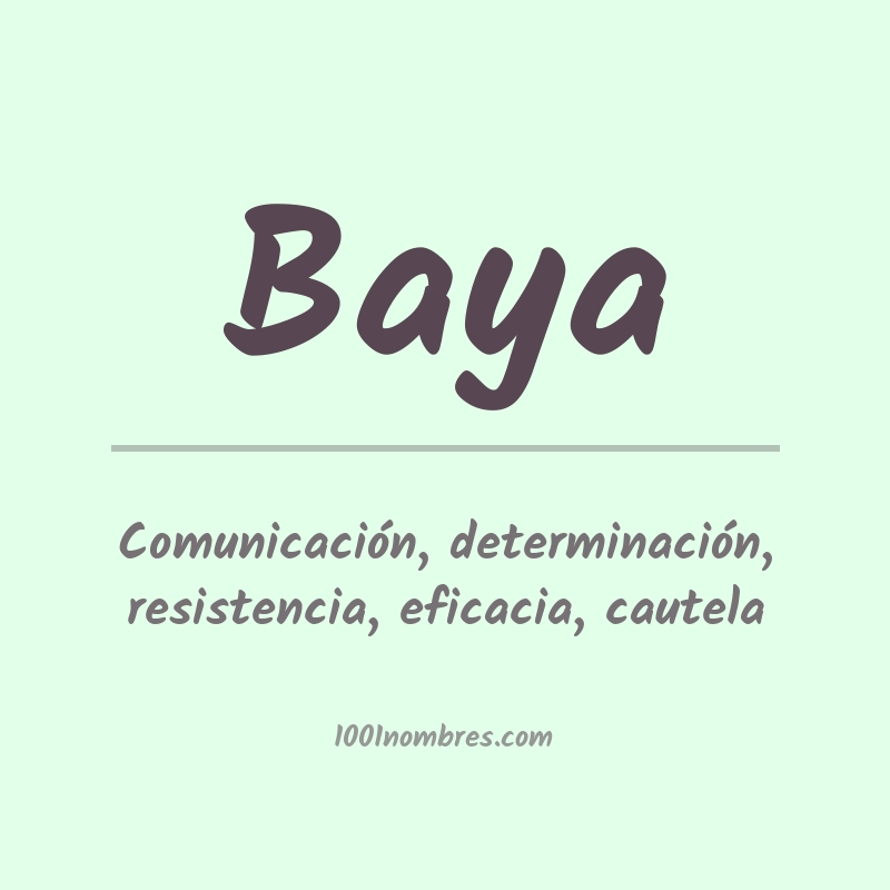 Significado del nombre Baya Significado del nombre Baya