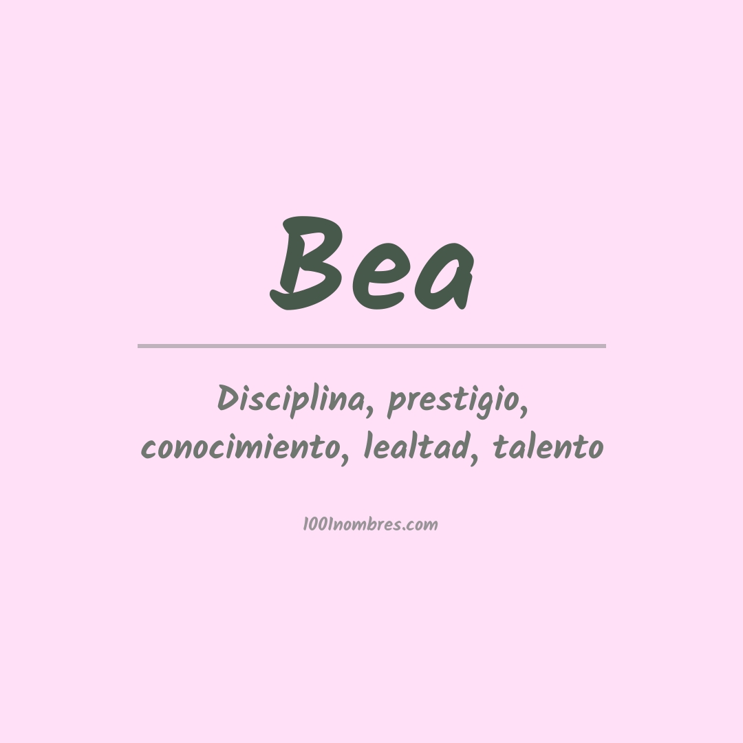 Significado del nombre Bea