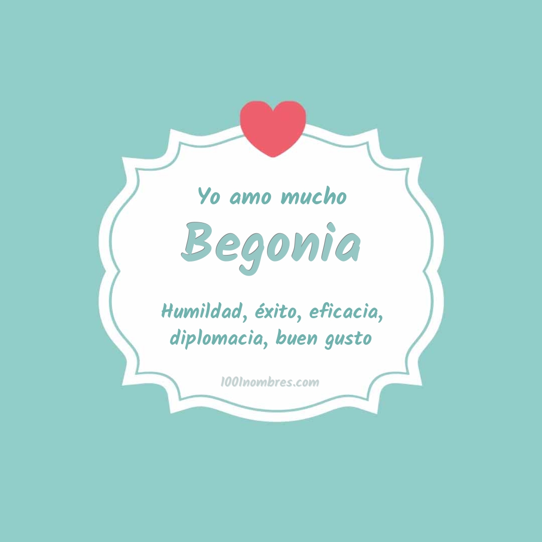 Yo amo mucho Begonia