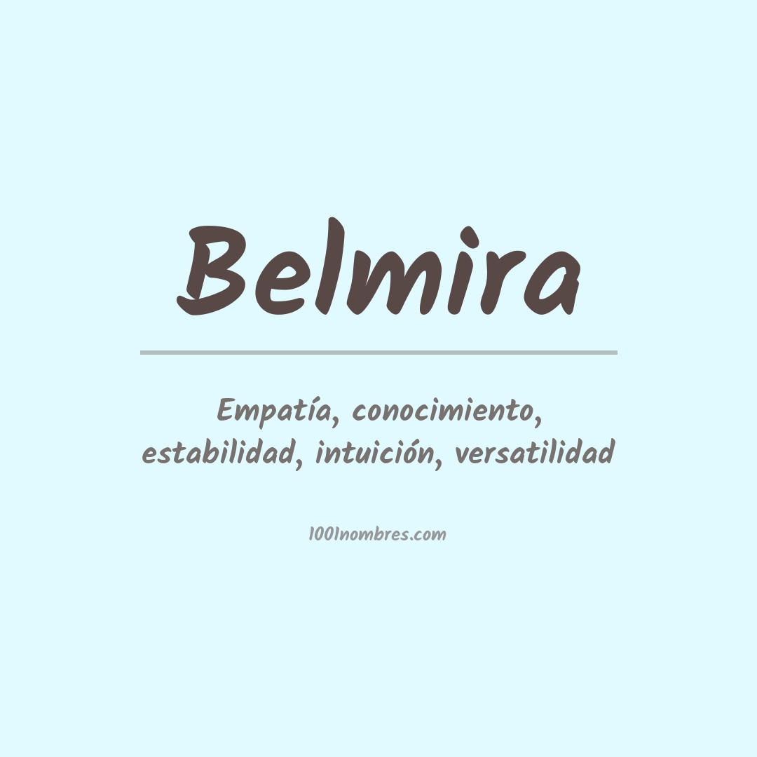 Significado del nombre Belmira