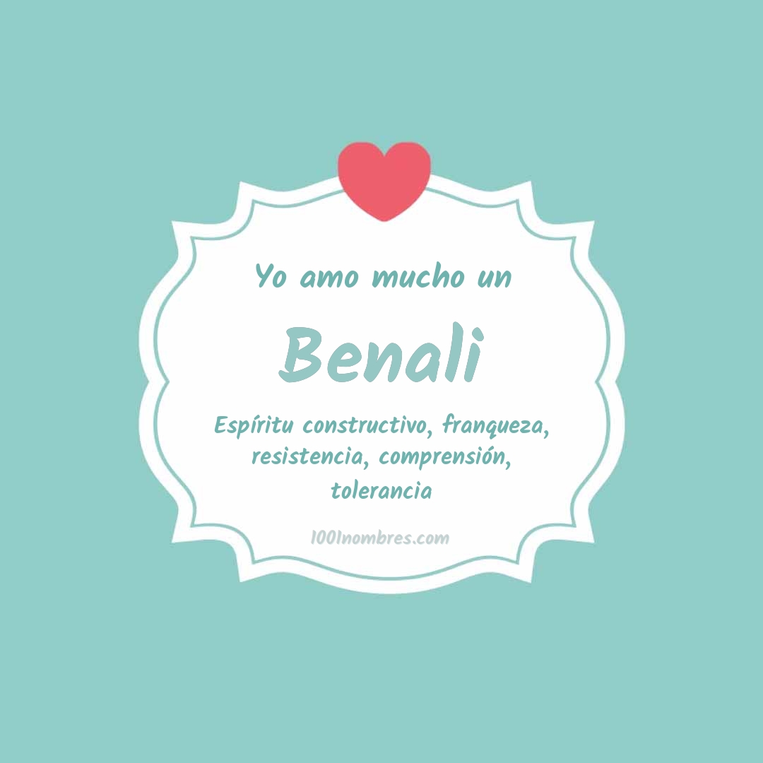 Yo amo mucho Benali