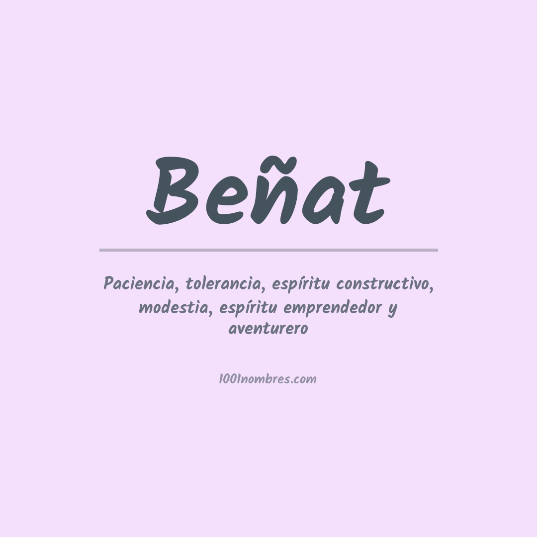 Significado del nombre Beñat Significado del nombre Beñat