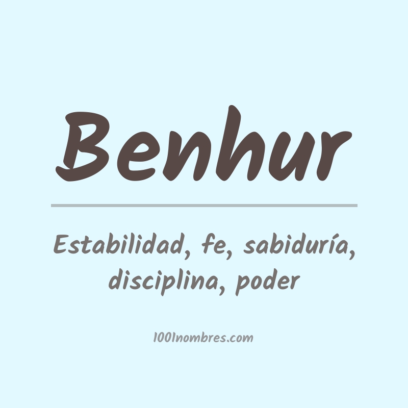 Significado del nombre Benhur Significado del nombre Benhur