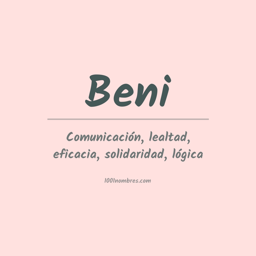 Significado del nombre Beni