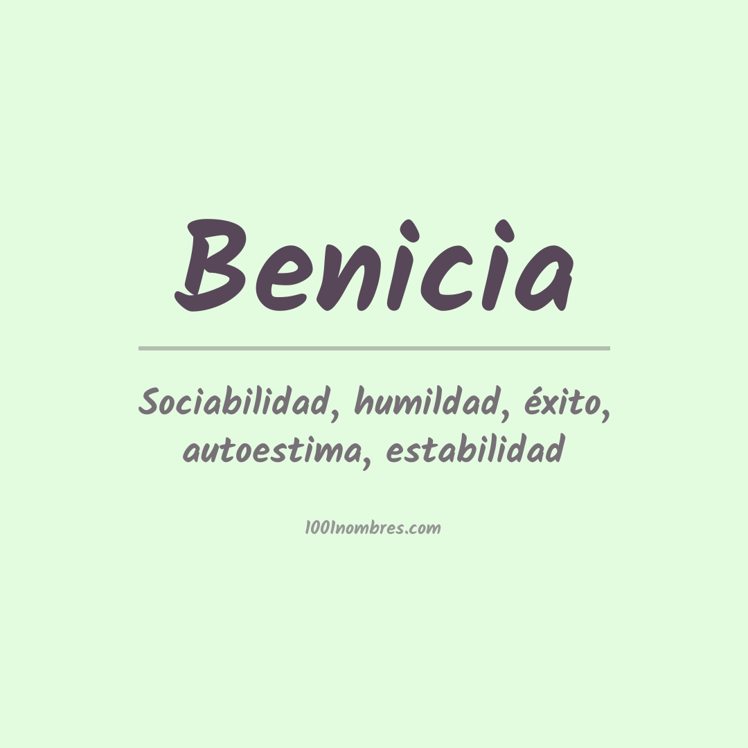 Significado del nombre Benicia