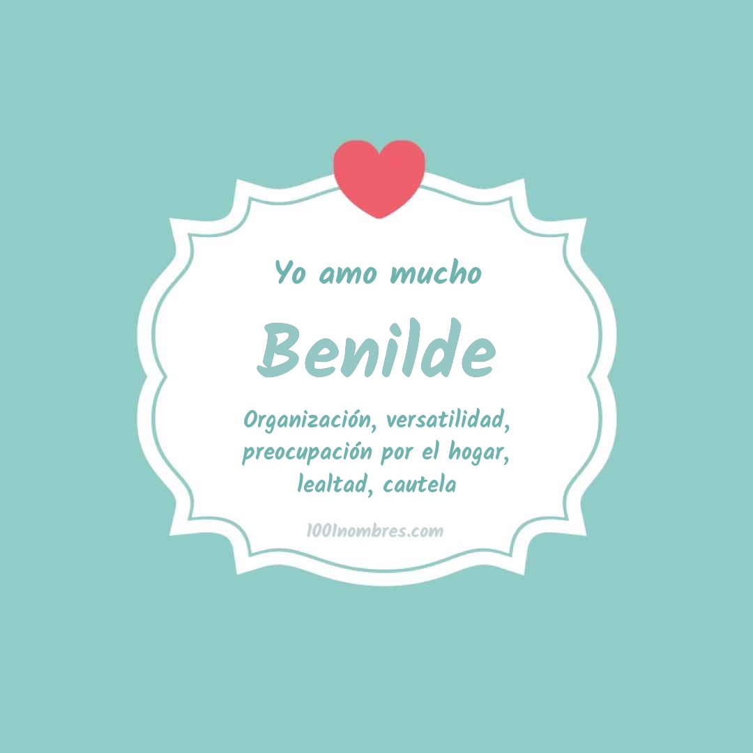 Yo amo mucho Benilde Yo amo mucho Benilde