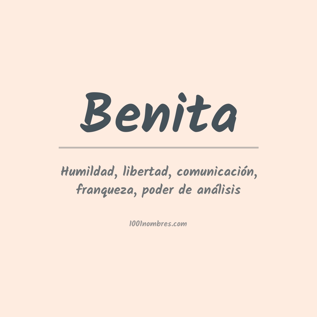 Significado del nombre Benita