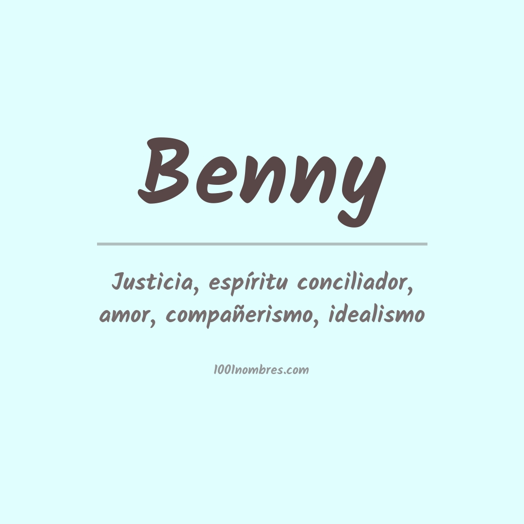 Significado del nombre Benny