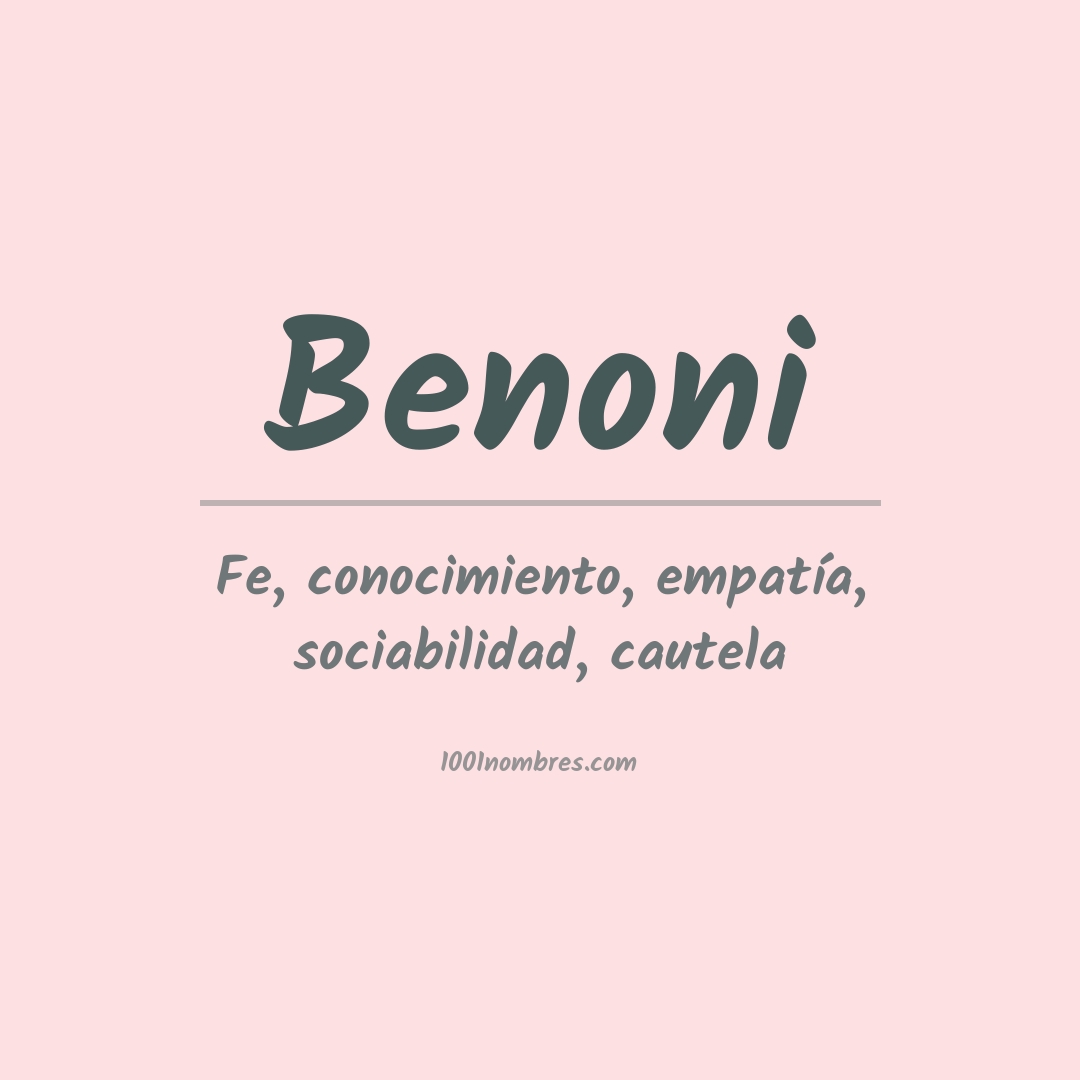 Significado del nombre Benoni