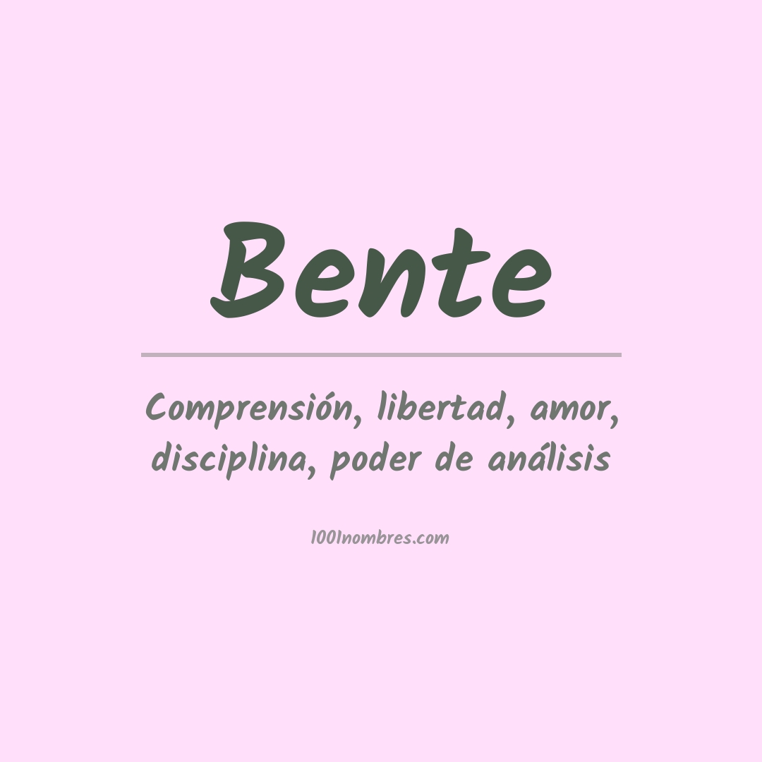 Significado del nombre Bente