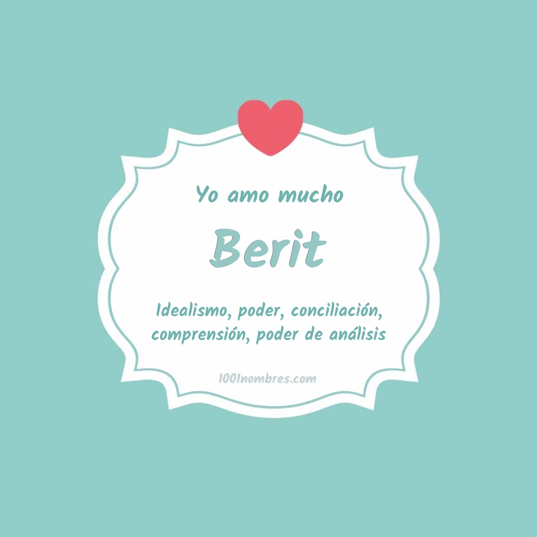 Yo amo mucho Berit