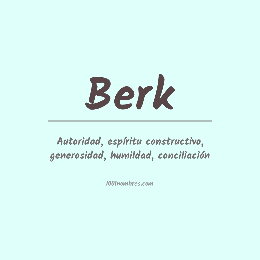 Significado del nombre Berk