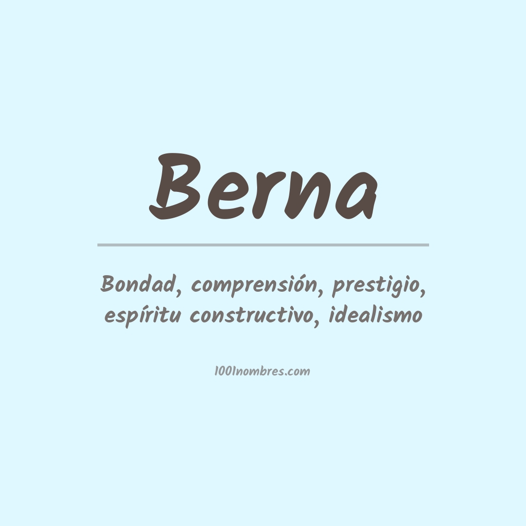 Significado del nombre Berna