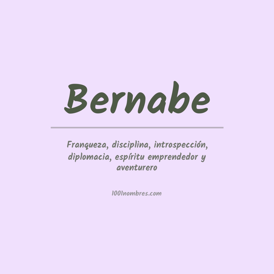 Significado del nombre Bernabe