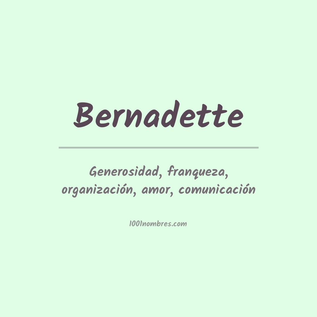 Significado del nombre Bernadette