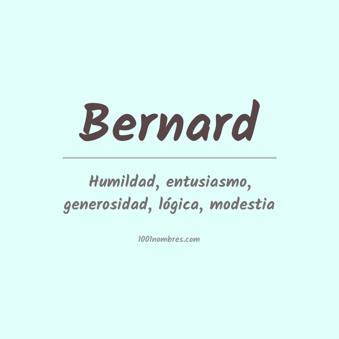Significado del nombre Bernard
