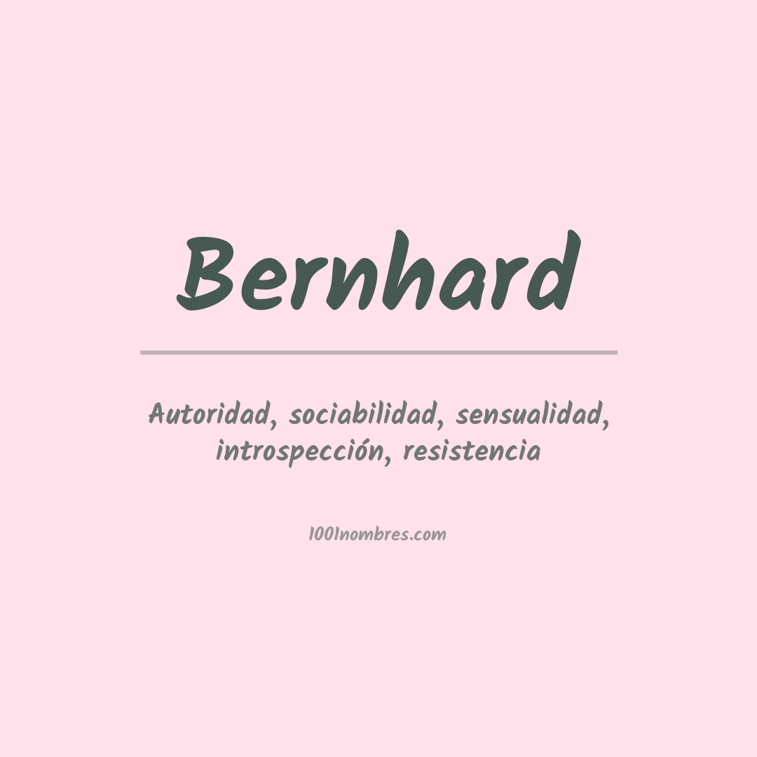 Significado del nombre Bernhard