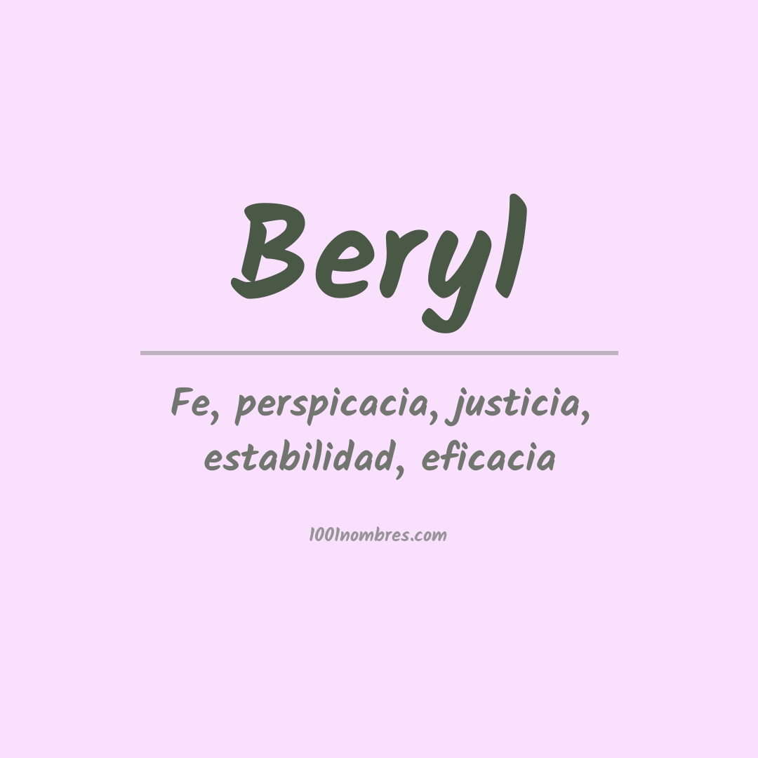 Significado del nombre Beryl