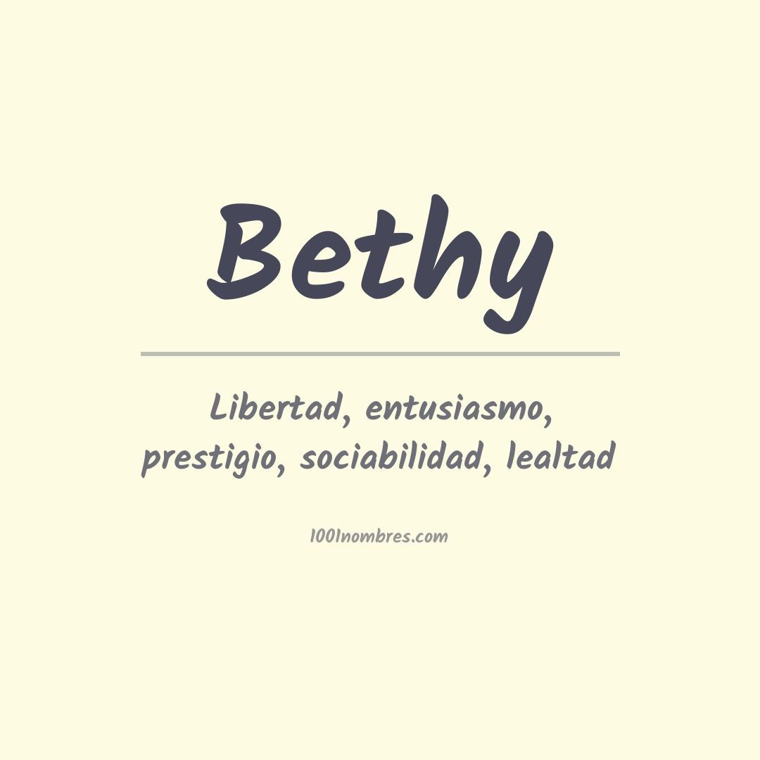 Significado del nombre Bethy