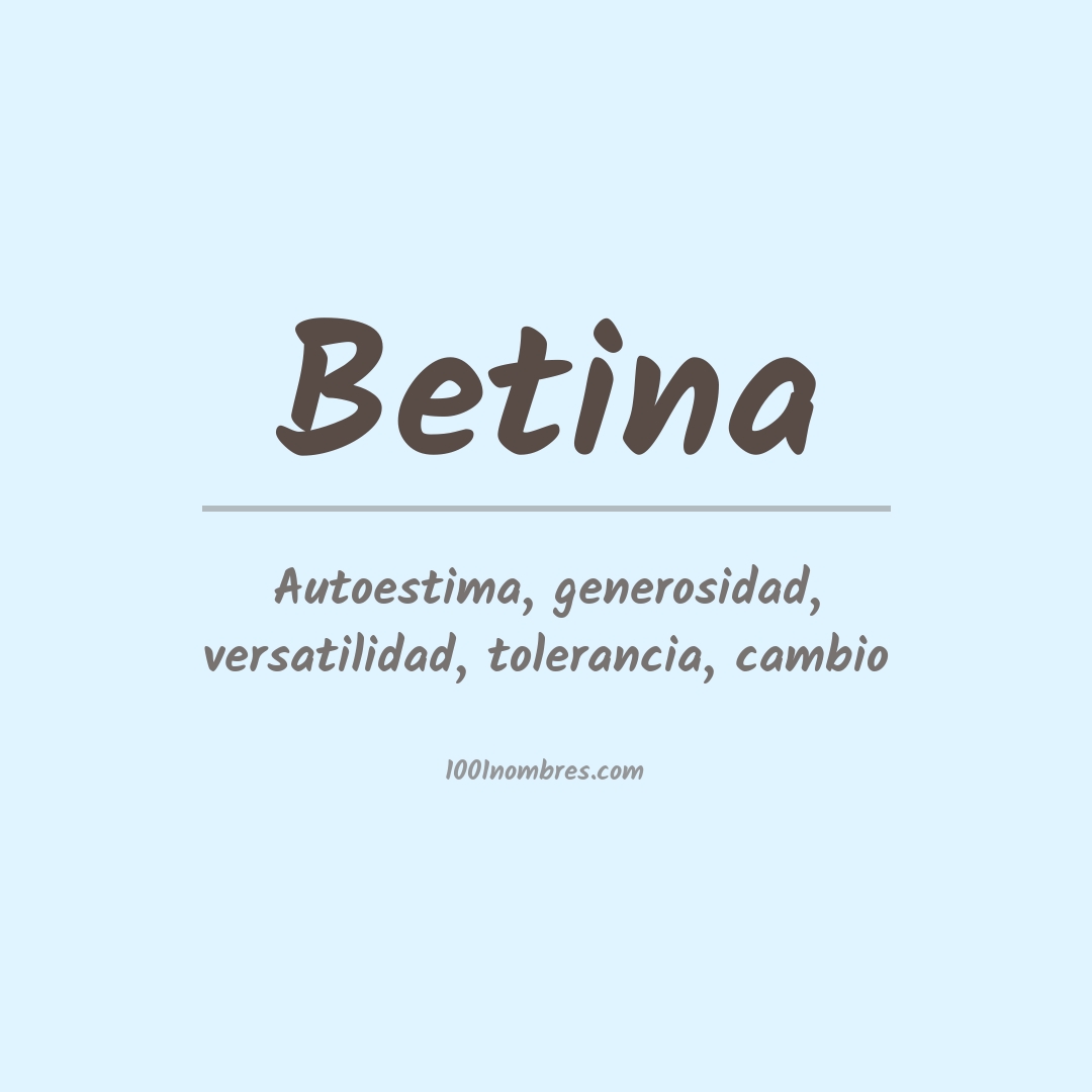 Significado del nombre Betina
