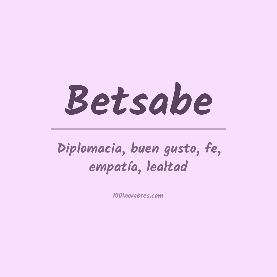 Significado del nombre Betsabe