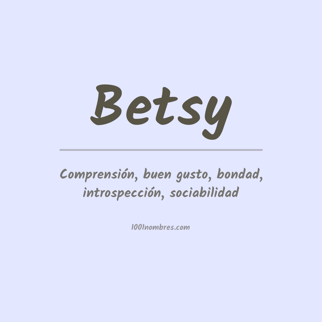 Significado del nombre Betsy