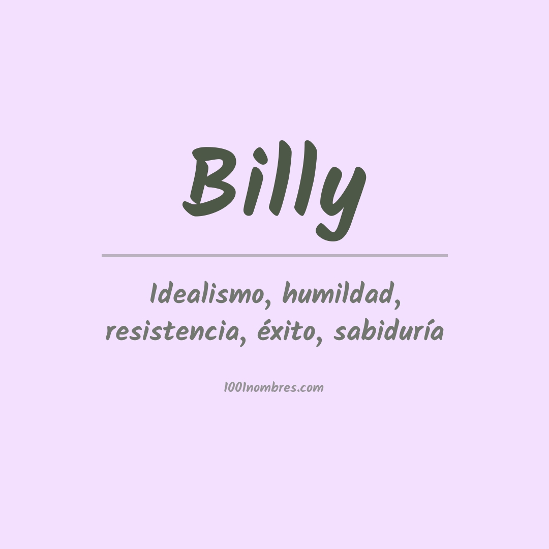 Significado del nombre Billy