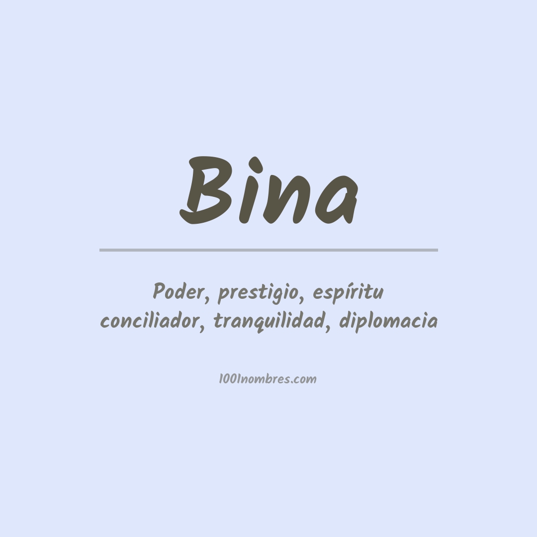 Significado del nombre Bina