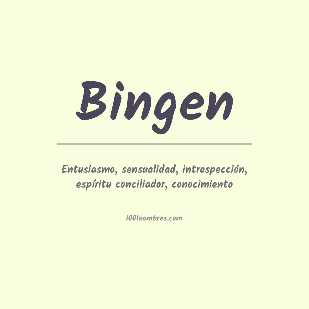 Significado del nombre Bingen