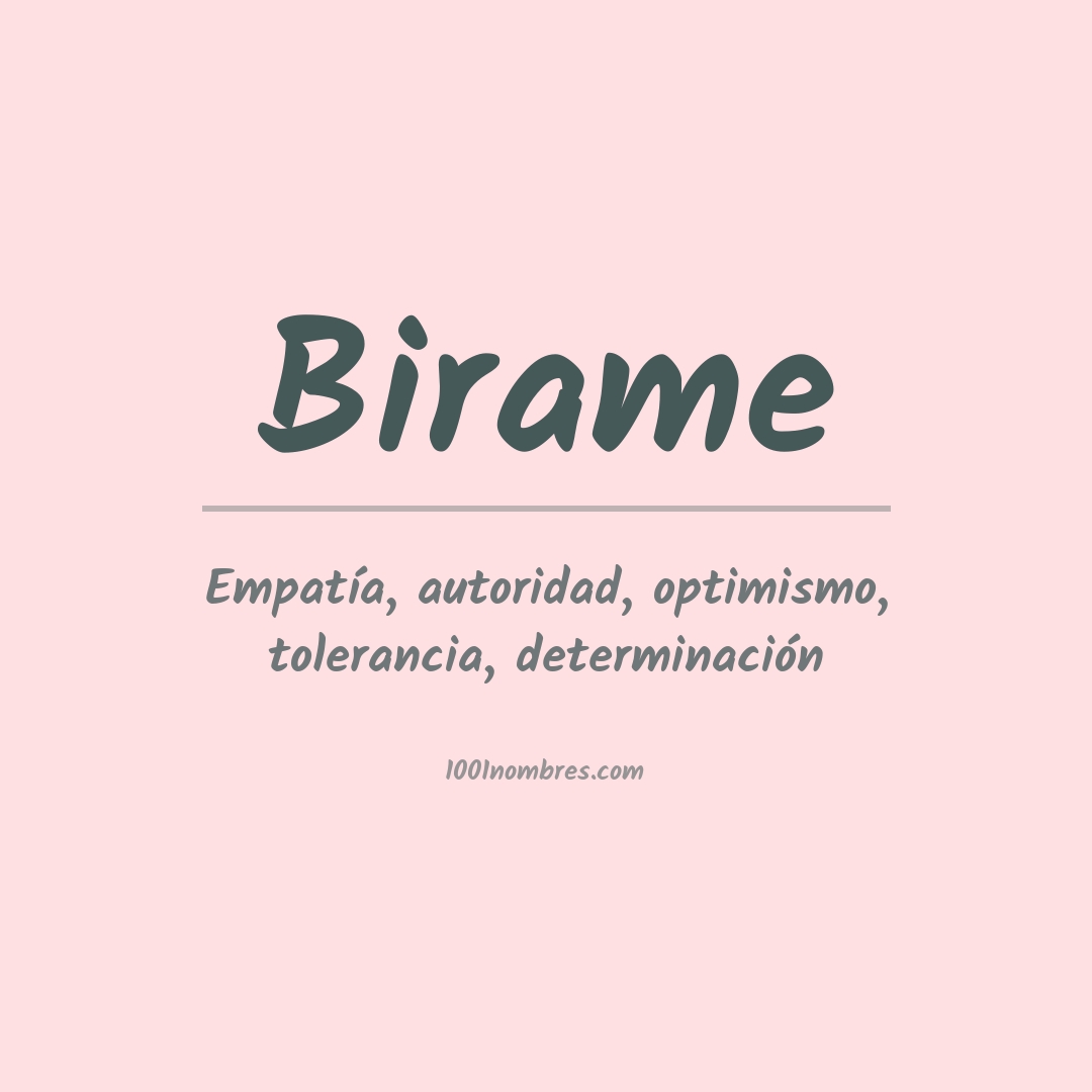 Significado del nombre Birame