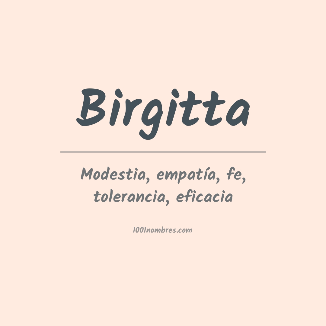 Significado del nombre Birgitta