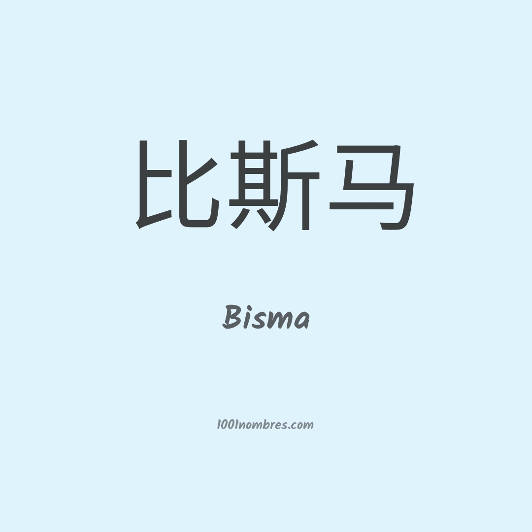Bisma en chino Bisma en chino