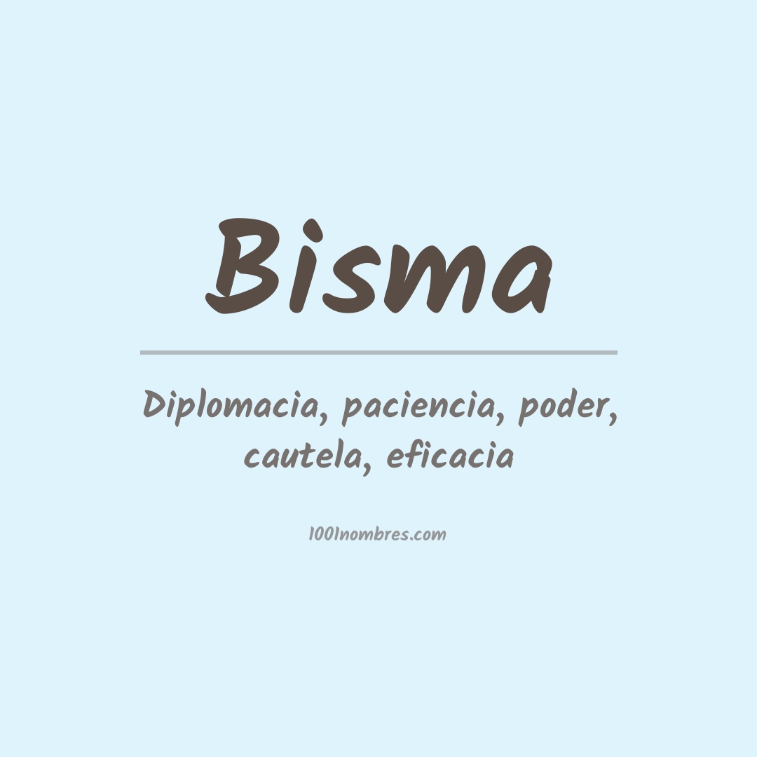 Significado del nombre Bisma Significado del nombre Bisma