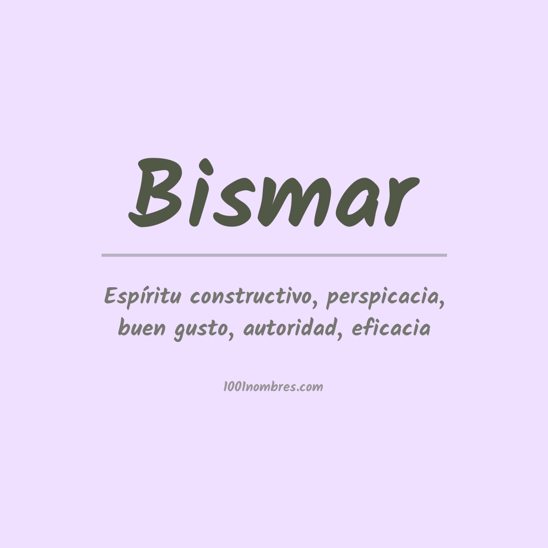 Significado del nombre Bismar